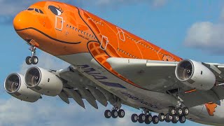 60 MINUTES PURE AVIATION  AIRBUS A380 only  GO AROUND Landing Departure 4K [upl. by Lorn]