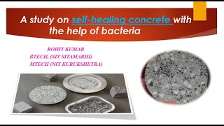 PRESENTATION SEMINAR ON SELF HEALING CONCRETE I BACTERIAL CONCRETE l BIO CONCRETE [upl. by Nakah]