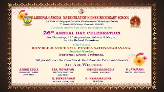 JGMHSS  26TH ANNUAL DAYCELEBRATION  2024 [upl. by Atikin]