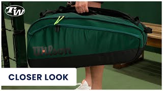 a closer look at the Wilson Super Tour Blade v9 9 Pack Tennis Racquet Bag new for 2024 💚 [upl. by Aisauqal]