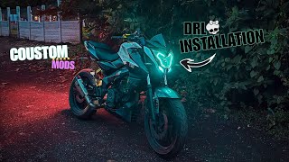 installing DRL on NS 200  Headlight modification Bajaj NS 200 RGB DRL [upl. by Rakel]