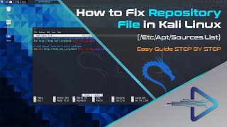 How to Fix Repository File in Kali Linux  EtcAptSourcesList [upl. by Zosi927]