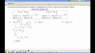 Mala škola matematike 2  LOGARITAMSKE NEJEDNADŽBE  vježba br5 [upl. by Thorfinn]