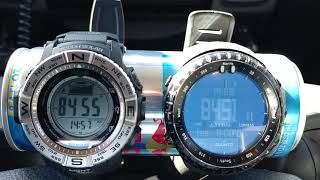 Suunto Core vs Casio Protrek Side By Side Altimeter Comparison [upl. by Avner]