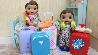 BABY ALIVE GÊMEOS LAURINHA E FELIPINHO VÃO PASSAR O FIM DE SEMANA NA CASA DA TITIA [upl. by Audie]