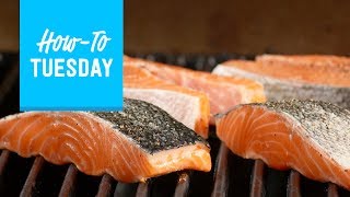 How to Grill Salmon Steaks and Fillets  Food Network [upl. by Jinny]