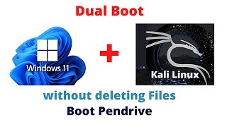 Dual Boot Kali Linux with Windows 11  Without deleting FIles  Boot Pendrive  Every error solved [upl. by Salta869]