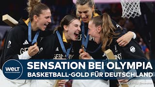 OLYMPIA 2024 Sensation in Paris SportGeschichte Deutsche 3x3BasketballFrauen holen Gold [upl. by Ajssatan]