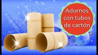 10 Adornos Navideños con tubos de papel higiénico  Reciclaje Ecobrisa DIY [upl. by Vasily]