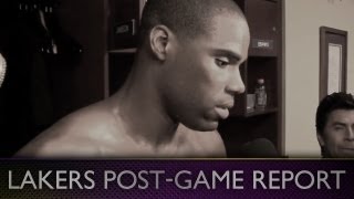 Lakers Post Game Antawn Jamison On Lakers Beating San Antonio Spurs Without Kobe [upl. by Karin]