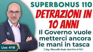 SuperBonus detrazioni in 10 anni Il Governo vuole metterci ancora le mani in tasca  N 416 [upl. by Andreana618]