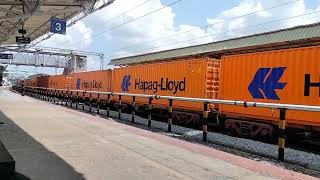 Hapag Lloyd Goods Train Departing from BANGARAPET JN WAG9HC Green Electric indianrailways railway [upl. by Steffi]