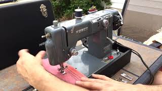 Toyota Sewing Machine Morse Fotomatic IV ZigZag Sewing Machine by Toyota [upl. by Llorrad729]