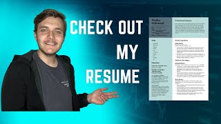 Resume That Landed My First Software Developer Job no experience [upl. by Marquita]