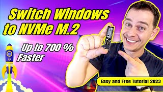 How to Transfer Windows from SSD to NVMe M2 for free  Tutorial 2023 [upl. by Kubetz]