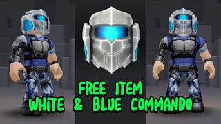 Cara Mendapatkan ITEM GRATIS WHITE amp BLUE COMMANDO HELMET di ROBLOX 😍😍 [upl. by Naleag]