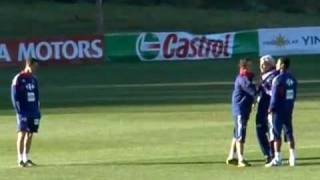 Evra vs Preparer trainer  Fight  France team  World Cup 2010 Training 20052010 Confusion [upl. by Airekahs495]