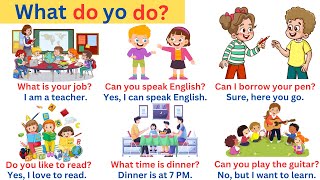 What do you do Daily English Sentences  Action verbs for Beginner  Learn English Speaking [upl. by Aynatahs]