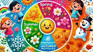 The Four Seasons Song for Kids  Fun SingAlong with Lyrics amp Animation [upl. by Ced]