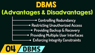 Advantages amp Disadvantages of DBMS [upl. by Amund]