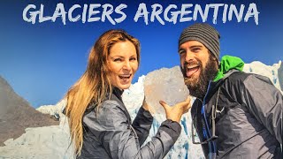 GLACIERS PERITO MORENO and SPEGAZZINI by BOAT  best drone footages OVERLANDING PATAGONIA [upl. by Rahcir672]