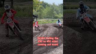 Testing the 250 vs 450 lap time comparison coming out soooon So much fun mx motocross moto [upl. by Orelee400]