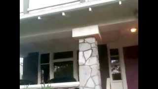 Install Soffit Panels Scribe Cut Plywood to Rough Stone Column Face [upl. by Eidaj]