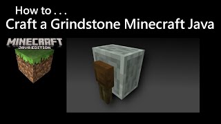 How To Craft a Grindstone Minecraft Java [upl. by Busiek703]