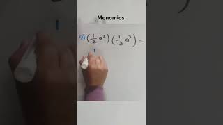 Multiplicación de monomios ejercicio 4 👩‍🏫 math [upl. by Olimpia]