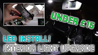 AUDI A3 INTERIOR LIGHT UPGRADE CHEAP AND EASY [upl. by Llerrud]