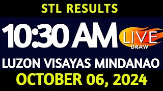 Stl Result Today 1030 am draw October 06 2024 Sunday Luzon Visayas and Mindanao Area LIVE [upl. by Tierney]