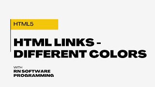 How do I make my HTML link a different color  What is the color code for URL links [upl. by Notxed588]