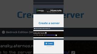 HOW TO CREATE MINECRAFT HARDCORE SERVER IN ATERNOS shorts aternos minecrafttutorial [upl. by Herzog57]