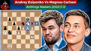 Andrey Esipenko Vs Magnus Carlsen • Airthings Masters 2022 [upl. by Monti]