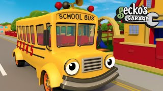 Back To School With Sammy The School Bus  Geckos Garage  Bus Videos For Kids  Educational Videos [upl. by Garrott]