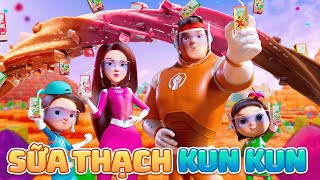 SỮA THẠCH KUN KUN HƯƠNG KEM DÂU MỚI  UỐNG NGON NHỨC NÁCH NHAI VUI OÁCH XÀ LÁCH [upl. by Ellenyl]