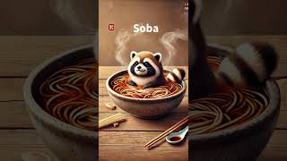 22 Japanese food animal shorts japanesefood animal ramen udon soba noodle raccoon fox [upl. by Solegnave]