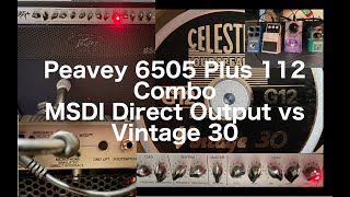 Peavey 6505 Plus 112 Combo MSDI Direct Cab Simulated Output vs Celestion Vintage 30 [upl. by Frieder]