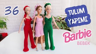 Barbie Bebek Kıyafet 36  Tulum Yapımı Çok Kolay [upl. by Veal]