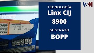 Codificación de productos en empaques de BOPP con impresoras inkjet CIJ Linx 8900 [upl. by Glasgo975]