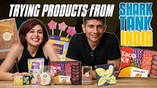 Trying Shark Tank India FampB Products  Episode 4 [upl. by Nivlen]