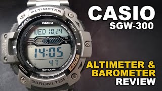 Casio SGW300  Altimeter and Barometer review [upl. by Debbie]