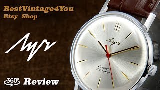 Handson video Review of Luch De Luxe NOS Ultra Slim Soviet Mens Watch From 70s [upl. by West]