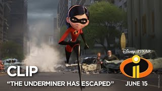 Incredibles 2 Clip  quotThe Underminer Has Escapedquot [upl. by Inglebert]