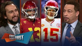 Mahomes Lamar amp Caleb Williams feature in latest Mahomes Mountain tiers  NFL  FIRST THINGS FIRST [upl. by Teri733]