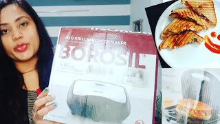 Borosil Grill Sandwich Maker Review Weight Loss Grilled Sandwich Recipe [upl. by Dranik]