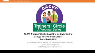 CACFP Trainers’ Circle Coaching and Mentoring [upl. by Alena]