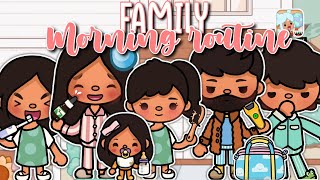 ☀️ Morning routine in the NEW BIG FAMILY HOME🏡  toca boca FAMILY ROLEPLAY voiced 🔊 [upl. by Backer677]