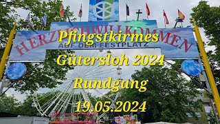 Pfingstkirmes Gütersloh 2024 Rundgang [upl. by Ludba]