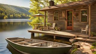 Summertime Cabin Serene Lakeview Birdsong [upl. by Sosthenna]